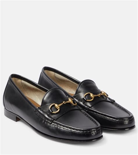 replica mocassini gucci men horsebit 1953 con borchie|Horsebit 1953 leather loafers in black .